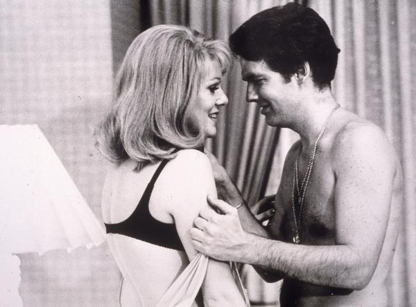 Lynn Redrave and Nicholas Pryor in the 1975 movie "The Happy Hooker"